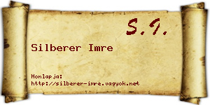 Silberer Imre névjegykártya